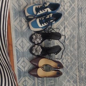 Women's Blue and White Sneakers